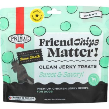  Primal FriendChips Matter – Chicken with Broth Jerky Dog Treat 4oz 