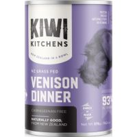 Kiwi Kitchens Grass Fed Venison Dinner Canned Wet Dog Food 375g