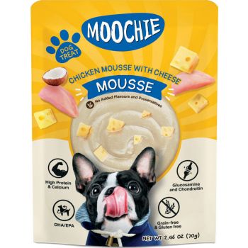  Moochie Dog Wet Food Mousse - Chicken With Cheese Pouch 70g 