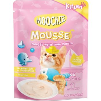  MOOCHIE KITTEN MOUSSE WITH TUNA BONITO 70g Pouch 
