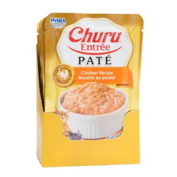  INABA Churu Entree Pate for Cat, Grain-Free, Prebiotic Complete & Balanced Wet Cat Food – Chicken Recipe 