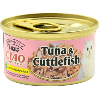  Inaba CIAO White Meat Tuna with Cuttlefish in Jelly 75G 