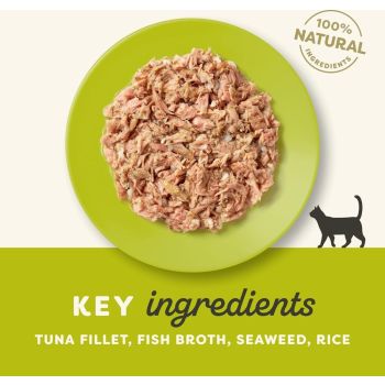  Applaws Tuna Fillet with Seaweed in Broth Wet Cat Food Tin 75g 