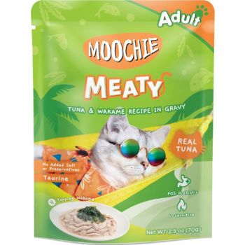  Moochie Cat Food Tuna & Wakame Recipe In Gravy Pouch 70g 