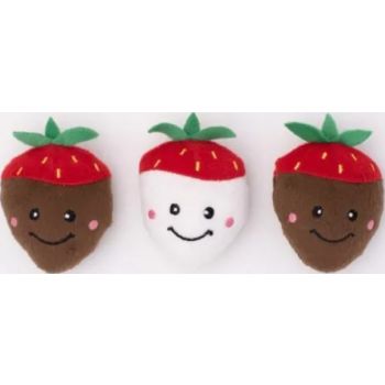  Valentine's Miniz 3-Pack Chocolate Covered Strawberries  3.5 x 3.5 x 1 in each 