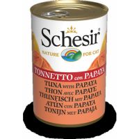 Schesir Cat Can  Wet Food Tuna With Papaya 140g