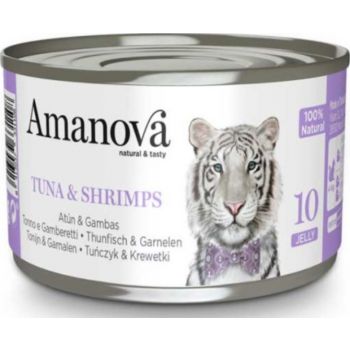  Amanova Canned Cat Tuna & Shrimps Jelly - 70g 