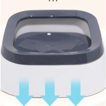  Pado Square Anti Spill Pet Bowl 21x21x7.8cm [1000ml] -Blue 