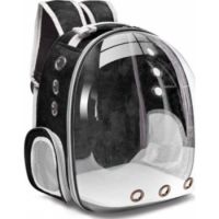 WOOFY TRANSPARENT BACKPACK BLACK -40cmx30cmx20cm