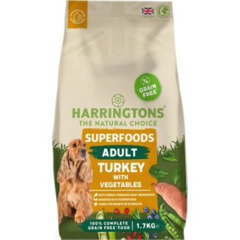  Harringtons Superfoods Turkey with Vegetables Adult Dry Dog Food 1.7kg 