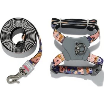  Panda X Harness And Leash Set Pink 20mmx45-70cm 
