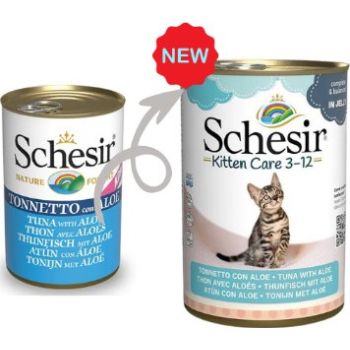  Schesir Cat Kitten Wet Food Tuna With Aloe 140g 