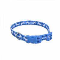 Coastal 5/8"Attire Dog Collar Purple Black with White Bone Medium