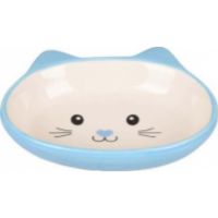 Flamingo Isa Ceramic Feeding and Drinking Cat Bowl  Blue