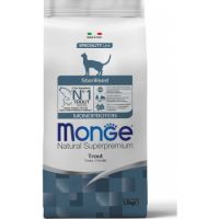 Monge Cat Dry Food Monoprotein Sterilised Trout 1.5kg