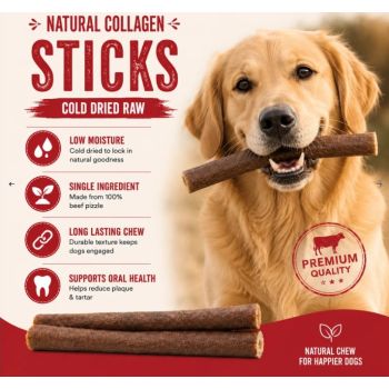  Petrix Natural Collagen Sticks 6" - 8 Pcs 