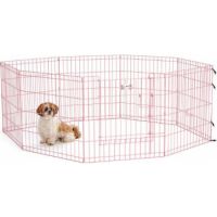 Pink Exercise Pen With Door 24"
