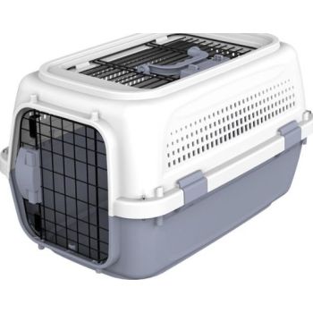  PAWSITIV MARCO POLO 2 - CARRIER WITH SKYLIGHT TOP DOOR FOR CAT & MEDIUM DOG - GREY 