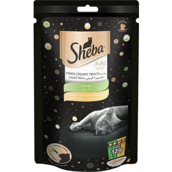  Sheba Melty Chicken Mix Creamy Cat Treats - CHICKEN/4X12G 