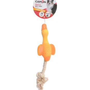  Camon Latex Dog Toy – Mouse And Goose With Squeaker And Rope 1pcs 