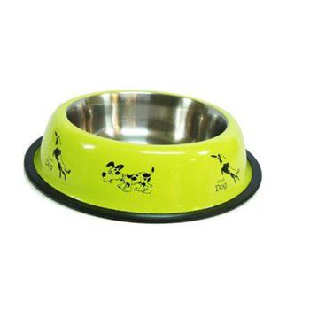  Antiskid colored Belly Bowl with Printing- 11.5 cm ( TWO COLORS) YELLOW & VIOLET 