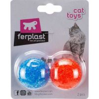 Ferplast Neon Ball Cat Toys Small (X2) Ø4 Cm (PA 5200), Mixed Colours (2pcs In Pack)
