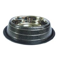Antiskid textured  Cat Bowl with Reverse Silver Linning- 12cm