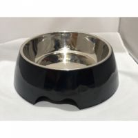 Nutrapet Melamine Round Bowl Black L:22 * 7.5Cms 700/ml23.6oz