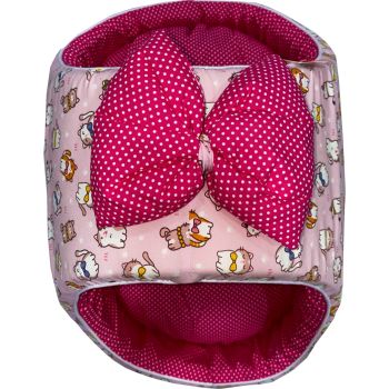  Puppod Pet Bed Basket Pink Cat 