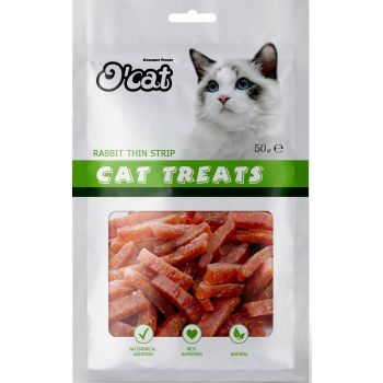  O CAT TREATS RABBIT THIN STRIP SNACK 50 g 