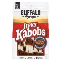 Buffalo Range Natural, Grain Free Jerky Kabob Rawhide Chews for Dogs 99G
