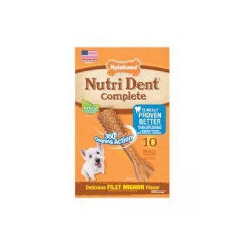  Nylabone Nutri Dent Complete Adult Filet Mignon Small 10ct 