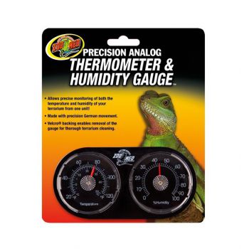  Zoo Med Analog Thermometer & Humidity Gauge / Hygrometer 