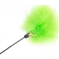 INTERACTIVE CAT TOYS TEASER- GREEN FUR BALL - SMALL