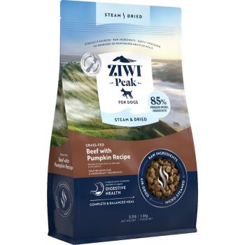  ZIWI Peak Steam & Dried Grass-Fed Beef with Pumpkin Recipe Dry Dog Food 1.5kg 