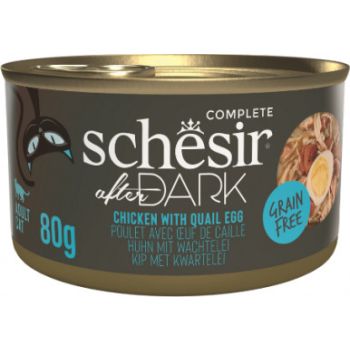  Schesir After Dark Wholefood In Broth For Cat - Chicken With Quail Egg 80g 