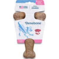 Benebone Puppy Wishbone Dog Chew Toy – Bacon Small