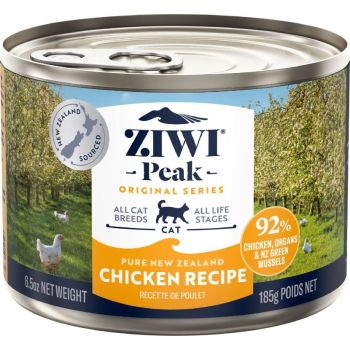  ZiwiPeak Chicken Recipe Canned Cat Wet  Food 185g 