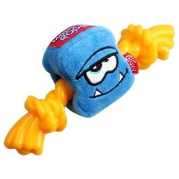  GiGwi Blue Monster Rope with Squeaker inside – Plush/TPR (Medium) 