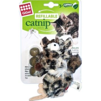  Gigwi Strange Mouse Refillable Catnip with 3 catnip balls 
