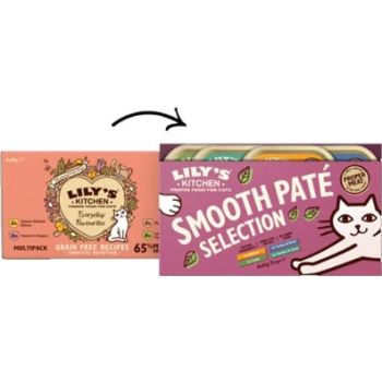  Lily's Kitchen Smooth Paté Selection Multipack Wet Cat Food - 8X85G 