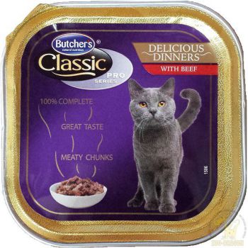  Butcher's Classic Pro Series Delicious Dinner with Beef for Cat, 100g 