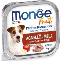 MONGE DOG FRUIT LAMB WITH APPLE 100g