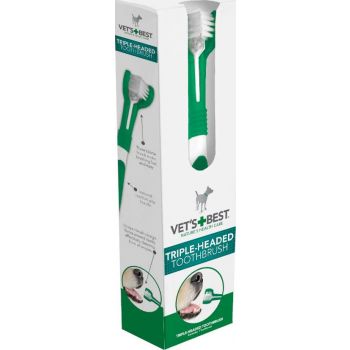  Vets Best Triple Headed Toothbrush for Dogs 