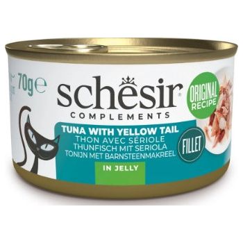  Schesir Complements Cat Wet Food in Jelly Can- Tuna With Yellow Tail 70g 