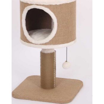  Catry Cat Tree With Cozy Cushion And Scratcher 38x38x60cm 