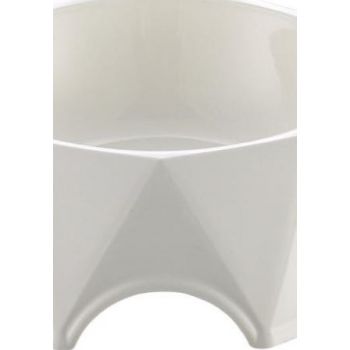  PETS CLUB Diamond Shape Pet Bowl-WHITE- Size(CM):15.6*15.6*4.8cm 