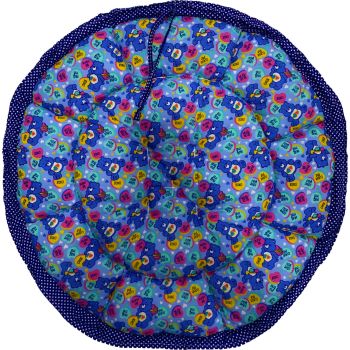  Puppod Pet Bed Round Purple Blue 60cm 