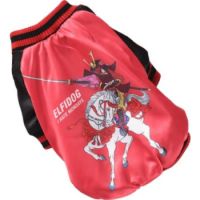Hong Pet cotton Elfidog print winter Coat-Red-Small