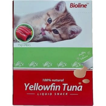  Bioline Cat Treats Yellowfin Tuna 15g X 24 